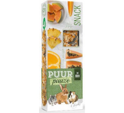 WITTE MOLEN Snack Puur Stick Rodents πορτοκάλι & παπάγια 110g